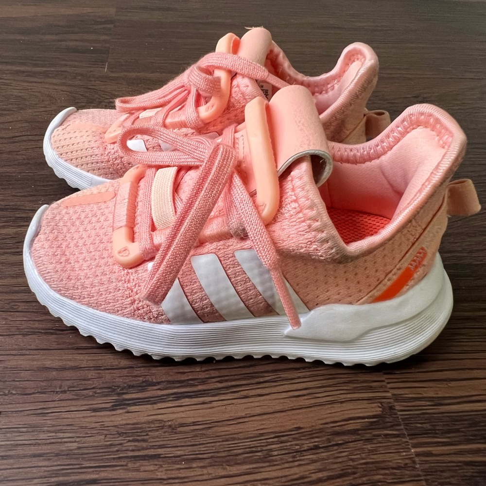 Peach adidas u path toddler 6k